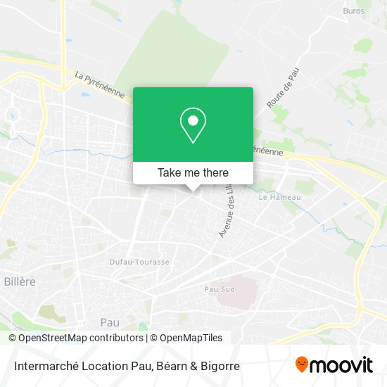 Intermarché Location Pau map