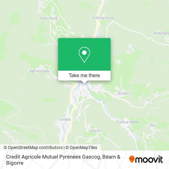 Credit Agricole Mutuel Pyrénées Gascog map