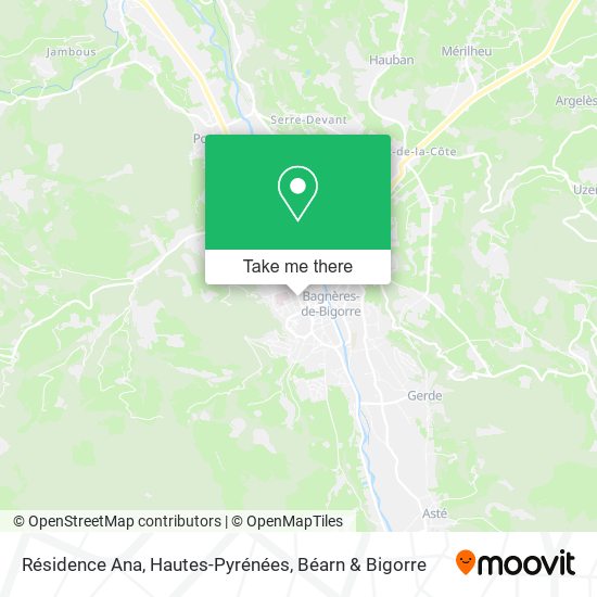 Résidence Ana, Hautes-Pyrénées map