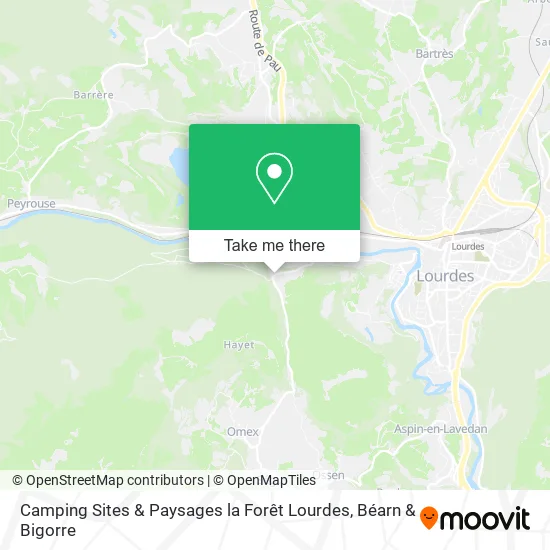 Camping Sites & Paysages la Forêt Lourdes map