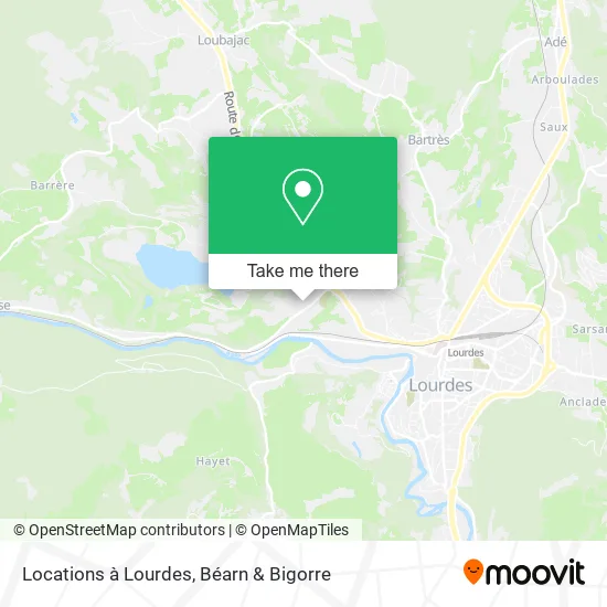 Locations à Lourdes map