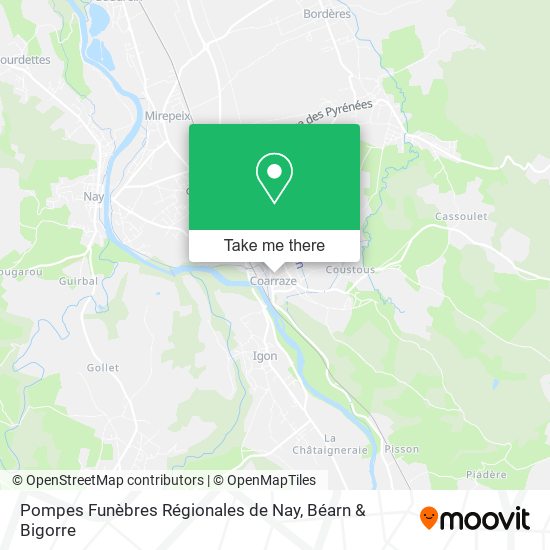 Pompes Funèbres Régionales de Nay map