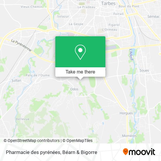 Mapa Pharmacie des pyrénées