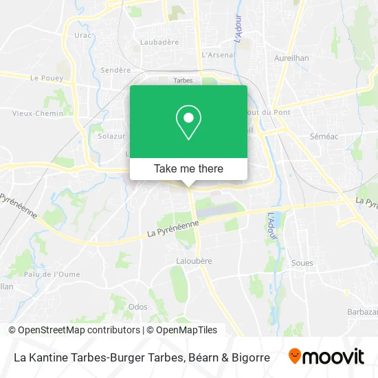 La Kantine Tarbes-Burger Tarbes map