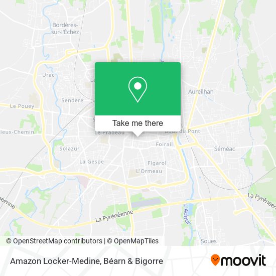 Mapa Amazon Locker-Medine