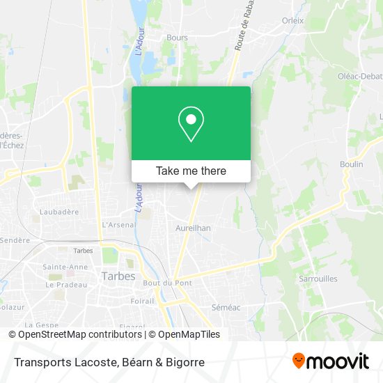 Transports Lacoste map