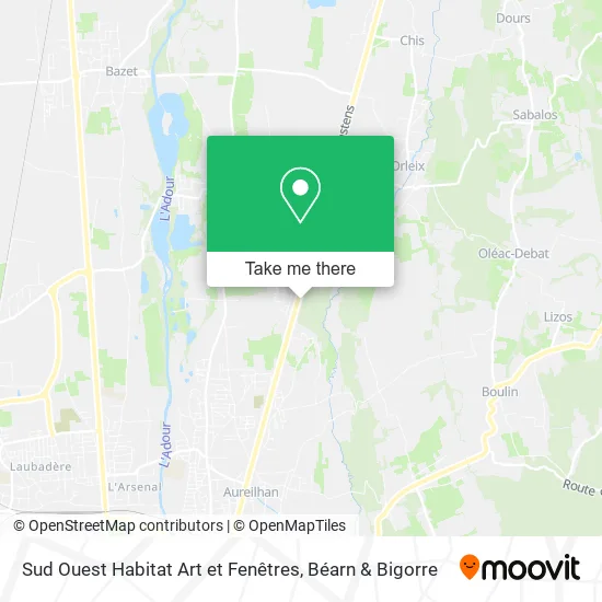Sud Ouest Habitat Art et Fenêtres map