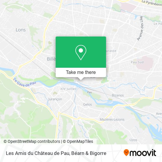 Les Amis du Château de Pau map