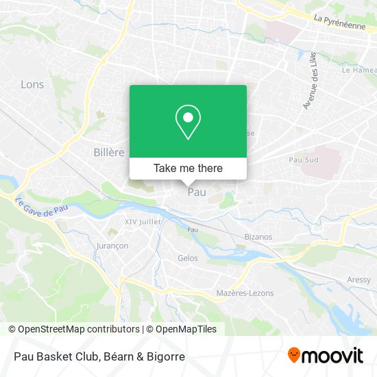 Pau Basket Club map