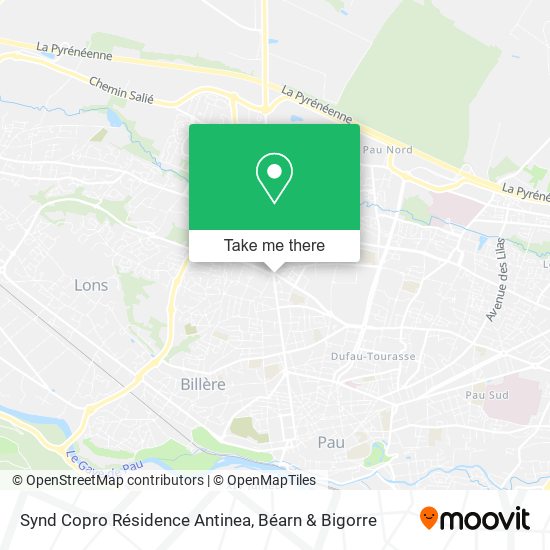Synd Copro Résidence Antinea map