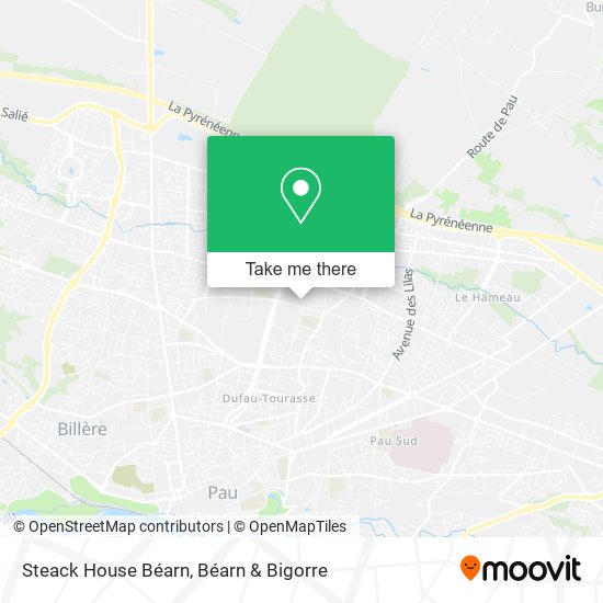Steack House Béarn map