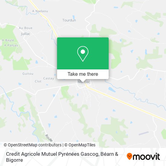 Credit Agricole Mutuel Pyrénées Gascog map