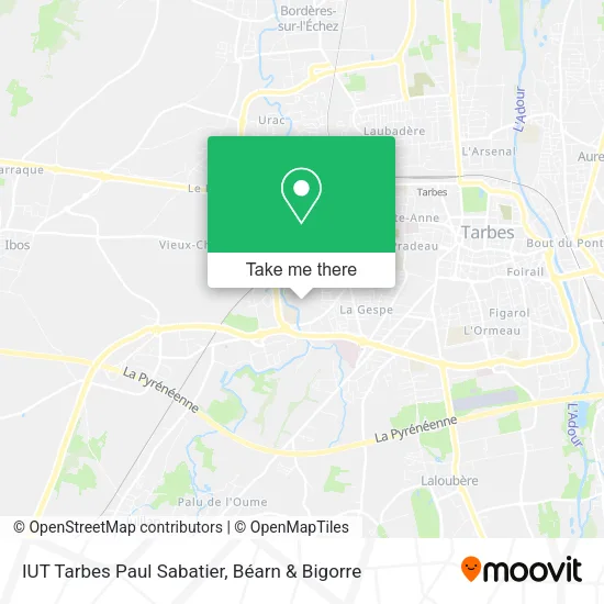 IUT Tarbes Paul Sabatier map
