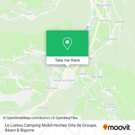 Mapa Le Lustou Camping Mobil-Homes Gîte de Groupe