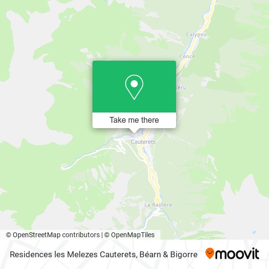 Residences les Melezes Cauterets map