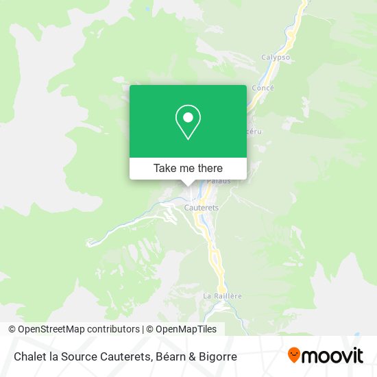 Chalet la Source Cauterets map