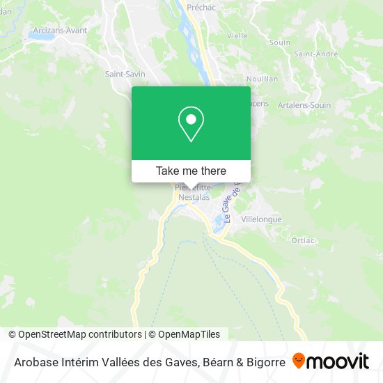 Arobase Intérim Vallées des Gaves map