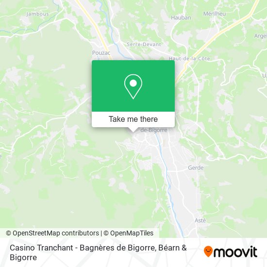 Mapa Casino Tranchant - Bagnères de Bigorre