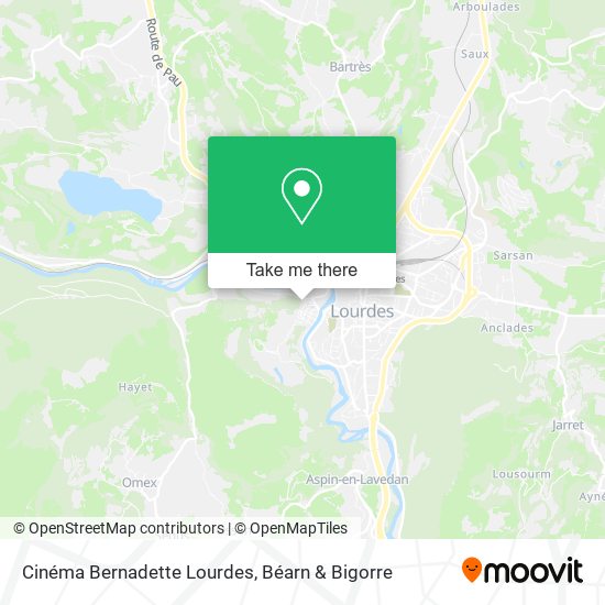 Mapa Cinéma Bernadette Lourdes