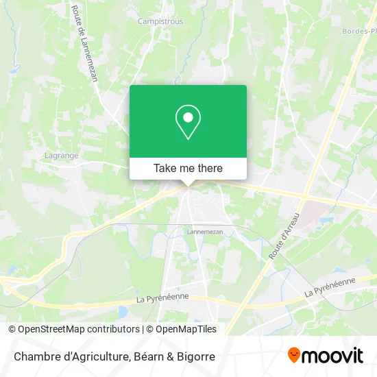 Chambre d'Agriculture map