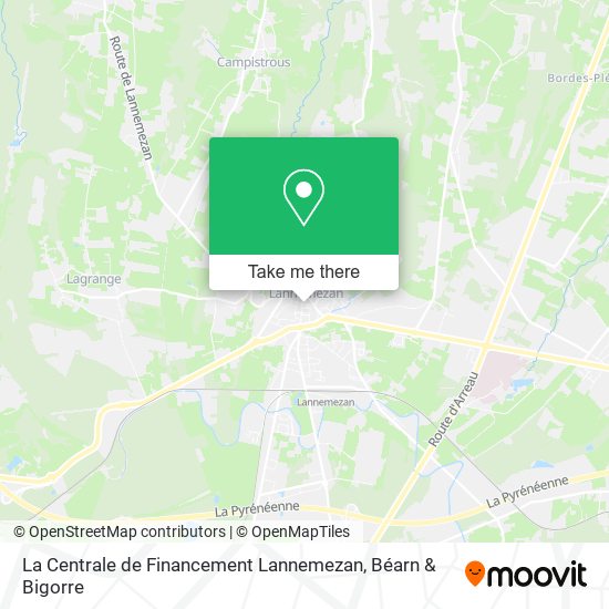 La Centrale de Financement Lannemezan map