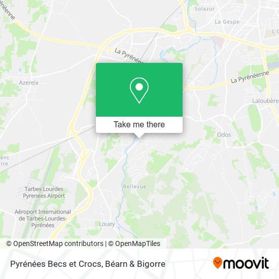 Mapa Pyrénées Becs et Crocs