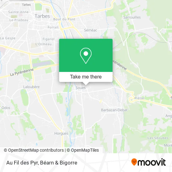 Au Fil des Pyr map