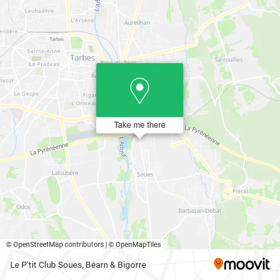 Le P'tit Club Soues map