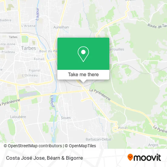 Costa José Jose map