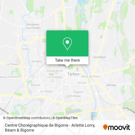 Mapa Centre Chorégraphique de Bigorre - Arlette Lorry
