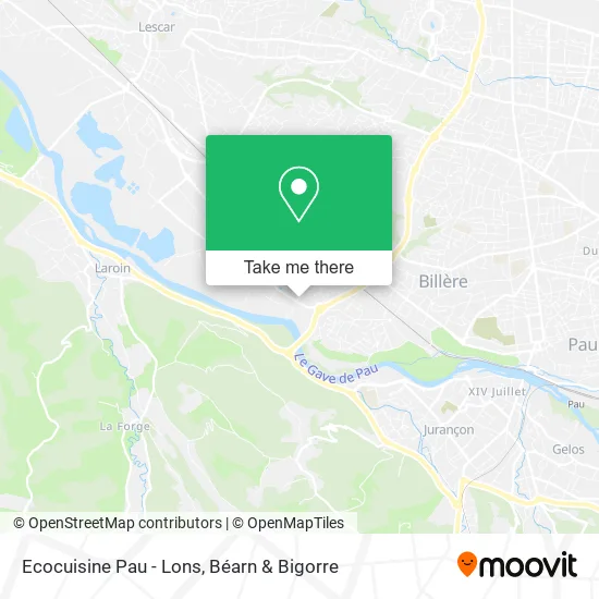 Ecocuisine Pau - Lons map