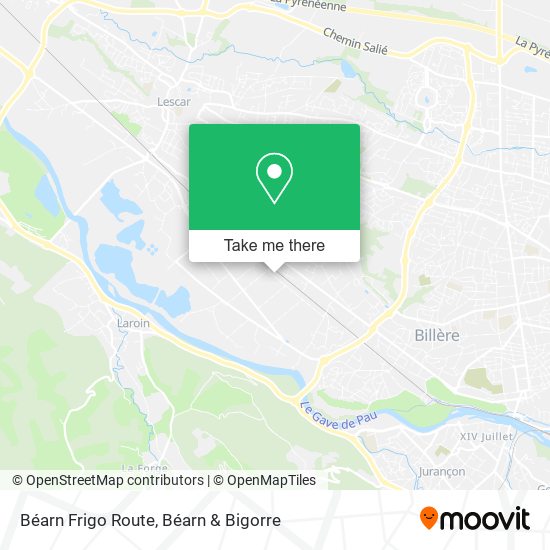 Béarn Frigo Route map