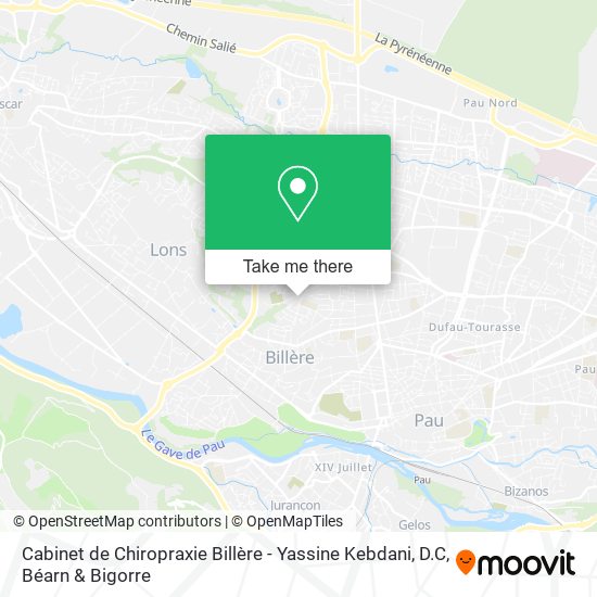 Cabinet de Chiropraxie Billère - Yassine Kebdani, D.C map