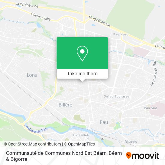 Communauté de Communes Nord Est Béarn map