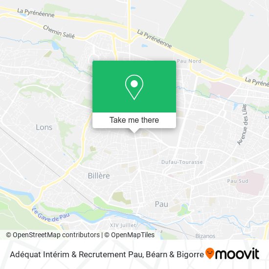 Adéquat Intérim & Recrutement Pau map