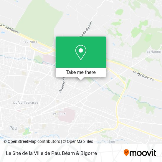 Mapa Le Site de la Ville de Pau