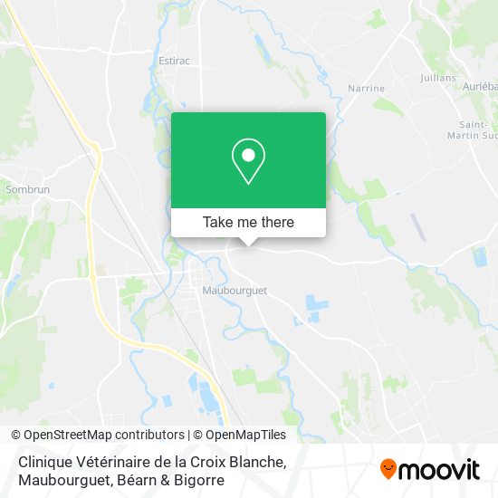 Clinique Vétérinaire de la Croix Blanche, Maubourguet map