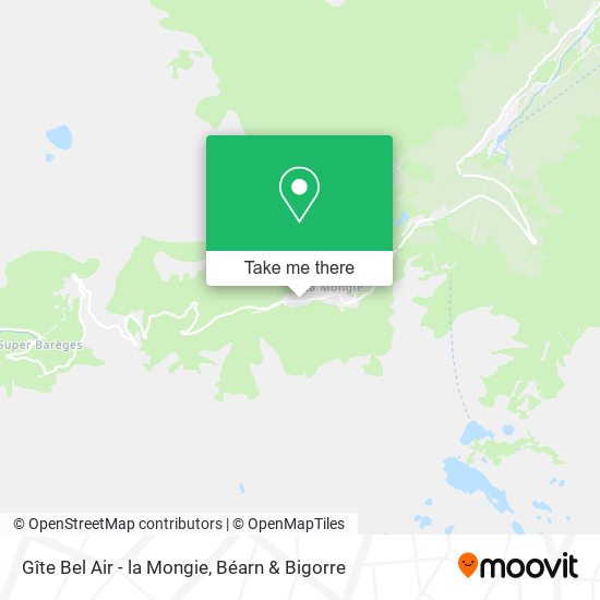 Gîte Bel Air - la Mongie map