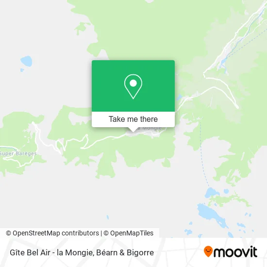 Gîte Bel Air - la Mongie map