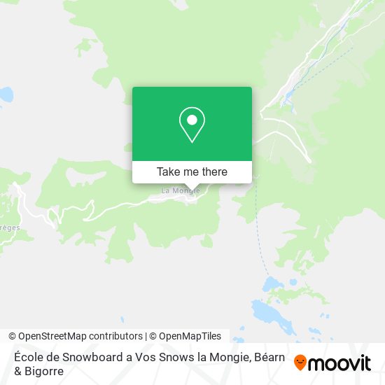 École de Snowboard a Vos Snows la Mongie map