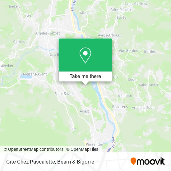 Gîte Chez Pascalette map