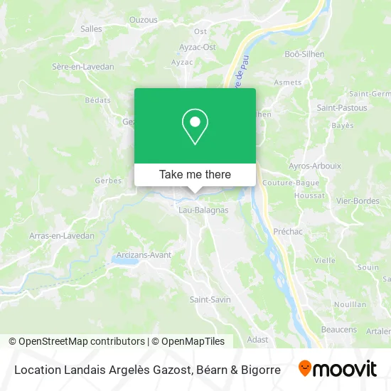 Location Landais Argelès Gazost map