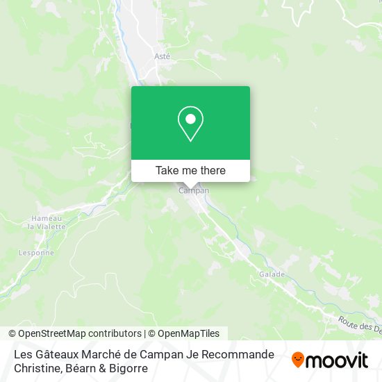 Les Gâteaux Marché de Campan Je Recommande Christine map