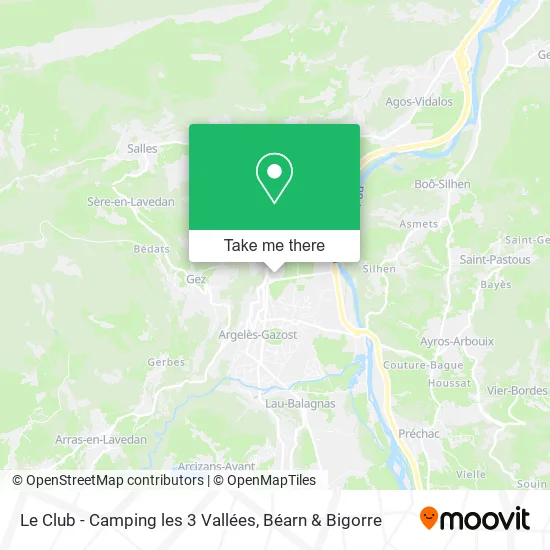 Le Club - Camping les 3 Vallées map