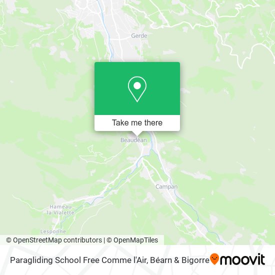 Paragliding School Free Comme l'Air map