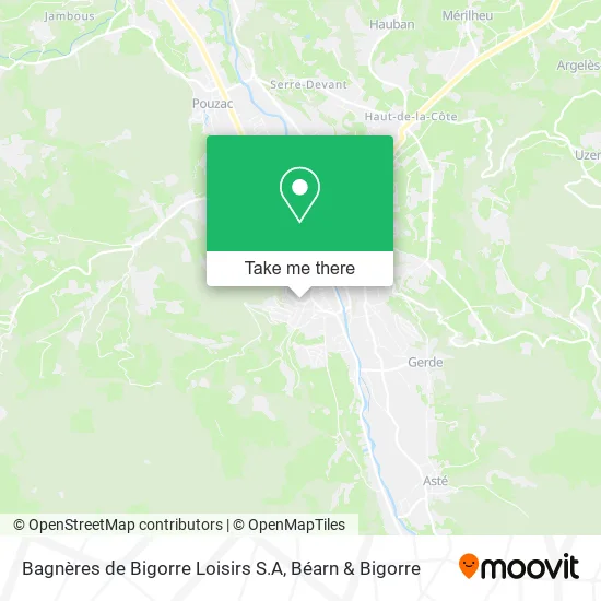 Bagnères de Bigorre Loisirs S.A map