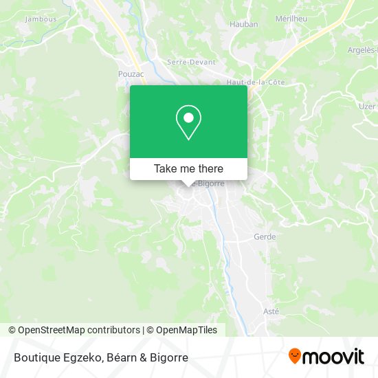 Boutique Egzeko map