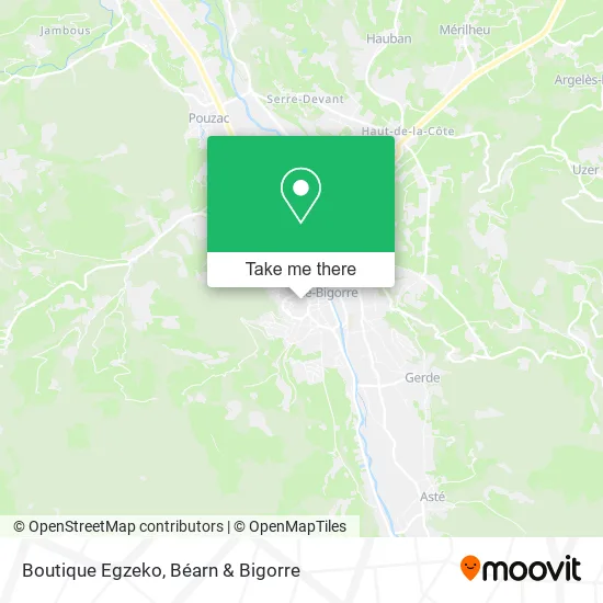 Boutique Egzeko map