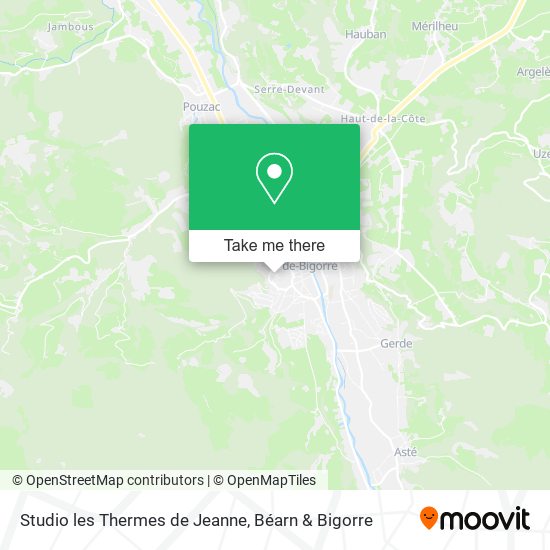 Studio les Thermes de Jeanne map