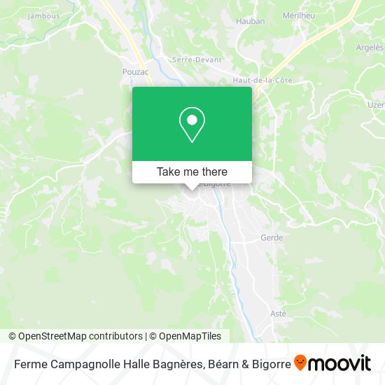 Ferme Campagnolle Halle Bagnères map
